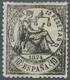 Spanien: 1874, Allegorie 10pta. Black, Mint Heavy Hinged With Some Uneven Perf. On Top, Very Scarce - Used Stamps