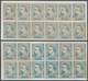 Spanien: 1873, 1 Real Blue, Carlist Posts, Reconstruction Of The Reported Block Of 24 Types, By Pair - Usati