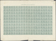 Spanien: 1936, 1c. Bluish Green With "MUESTRA" Overprint, Complete Sheet Of 200 Stamps (heavily Fold - Gebruikt