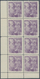 Spanien: 1939, General Franco Definitive With 'Sanchez Toda' 4pta. Violet Block Of Eight From Lower - Gebruikt