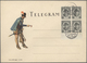 Tschechoslowakei: 1934/1938, Three Coloured Unused Telegram Envelopes, Each With Czechoslowakian Sta - Other & Unclassified