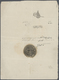 Türkei - Stempel: 1872, "SERVICE SANITAIRE DE CONSTANTINOPLE" Black Seal On Ship Document, Fold And - Other & Unclassified