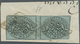 Italien - Altitalienische Staaten: Kirchenstaat: 1852, ½baj. Black On Grey, Horizontal Gutter Pair, - Kerkelijke Staten