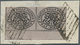 Italien - Altitalienische Staaten: Kirchenstaat: 1864, 1/2 Baj Black On Grey-violet, Horizontal Pair - Kerkelijke Staten