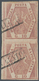 Italien - Altitalienische Staaten: Neapel: 1858: 10 Grana Brownish Pink, First Plate, Vertical Pair - Napoli