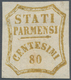 Italien - Altitalienische Staaten: Parma: 1859, Provisional Government, 80 Cents Olive Bistre, Mint - Parma