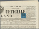 Italien - Altitalienische Staaten: Parma - Zeitungsstempelmarken: 1853, 9 C Black On Deep Blue, Good - Parma