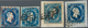 Italien - Altitalienische Staaten: Sardinien: 1851, 20 C Blue, Group With 4 Used Stamps (2 On Piece) - Sardegna