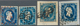 Italien - Altitalienische Staaten: Sardinien: 1851, 20 C Blue, Group With 4 Used Stamps (2 On Piece) - Sardinia