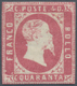 Italien - Altitalienische Staaten: Sardinien: 1851: 40 Cents Rose, Very Fresh, Solid Gum, Slightly T - Sardegna