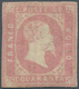 Italien - Altitalienische Staaten: Sardinien: 1851: 40 Cents Pink, MNH, Three Sides Short; With Cert - Sardinia