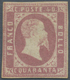 Italien - Altitalienische Staaten: Sardinien: 1851: 40 Centesimi, Lila Rosa, Mint With Part Of Origi - Sardegna