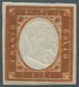 Italien - Altitalienische Staaten: Sardinien: 1861, 10 Cent Reddish Brown With Complete 0,5 Mm Shift - Sardinië