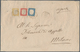 Italien - Altitalienische Staaten: Sardinien: 1859: Tricolour Franking Of 80 Cents Pale Yellow Ochre - Sardinië