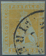 Italien - Altitalienische Staaten: Toscana: 1851, 1so. Yellow On Bluish, Touched At Right Otherwise - Toscana