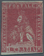 Italien - Altitalienische Staaten: Toscana: 1851, 1 Crazia Carmine On Gray Paper, Mint With Original - Toscana