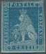 Italien - Altitalienische Staaten: Toscana: 1851, 2 Crazie, Light Blue On Grey Paper, Mint With Gum; - Toscane