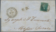 Italien - Altitalienische Staaten: Toscana: 1851, 2 Cr Greenish Blue On Grey, 3 Margins, Left Side T - Toscane