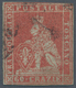 Italien - Altitalienische Staaten: Toscana: 1851: 60 Crazie Dark Scarlet On Grey, Lightly Cancelled, - Toscane