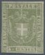 Italien - Altitalienische Staaten: Toscana: 1860, Provisional Government, 5 Cents Yellowish Olive, N - Tuscany