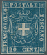 Italien - Altitalienische Staaten: Toscana: 1860, 20 Ct Blue, Full Margins, Fresh Color, Mint Ungumm - Toscane