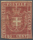 Italien - Altitalienische Staaten: Toscana: 1860, 40c. Carmine, Fresh Colour, Cut Into To Full Margi - Toscane
