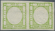 Italien: 1861, Neapolitan Province, ½t. Yellow-green, Horizontal Pair, Fresh Colour, Close To Mainly - Mint/hinged