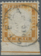 Italien: 1862, 10c. Bistre, Fresh Colour And Well Perforated, Bottom Marginal Copy (=imperf. At Base - Mint/hinged