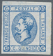 Italien: 1863, Machine Proof Of 15 Centimes "Lithographed", Without Gum. Block Of Four (with Large P - Mint/hinged