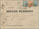 Italien: 1865, Registered Telegram Envelope Franked With 20 Ct. On 15 Ct. (2) And 10 Ct. Brownorange - Mint/hinged