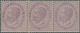 Italien: 1863, 60c. Violet, London Printing, Fresh Colour, Horizontal Strip Of Three, Good Centering - Mint/hinged