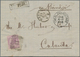 Italien: 1863, 60 C Violet Emanuel II., Tied By Boxed Grid Cancel "13", Single Franking On Folded Le - Mint/hinged