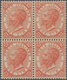 Italien: 1863, 2l. Orange, London Printing, Block Of Four, Bright Colour, Good Centering, Well Perfo - Ongebruikt