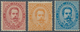 Italien: 1878, Umberto I. Issue Three Values 10c., 20c. And 25c. Blue, All Mint Hinged, Fine And Fre - Ongebruikt