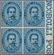 Italien: 1879, 25c. Blue, Imperforate "PROVE D'ARCHIVO", Marginal Block Of Four, Unmounted Mint. Sas - Ongebruikt