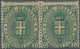 Italien: 1889, Coat Of Arms 5c. Dark-green Horiz. Pair, Unused With Original Gum But Some Toning And - Mint/hinged