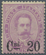 Italien: 1890, King Umberto I. 50c. Violet Surch. 'Cmi 20' Unused With Large Part Original Gum, Scar - Ongebruikt