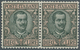 Italien: 1910, 10l. Olive/rose, Horiz. Pair In Very Good Centering, Unmounted Mint, Signed Raybaudi. - Ongebruikt