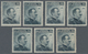 Italien: 1911, 15 C Dark Grey Victor Emanuel III., Group Of 7 Stamps In Very Fine MH Or MNH Conditio - Ongebruikt