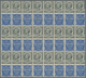 Italien - Zusammendrucke: 1924, Francobolli Pubblicitari 15c. Grey Blue "COLUMBIA" Block Of 24, Mint - Non Classificati