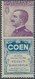 Italien - Zusammendrucke: 1924, Francobolli Pubblicitari 50c. Violet Blue "COEN", Mint Regummed, Fin - Unclassified
