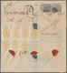 Italien - Portomarken: 1867, Letter From Rome To Livorno, Franked To The Border With A Pair Of The 6 - Strafport