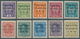 Italienische Besetzung 1918/23 - Julisch-Venetien: 1918, Overprints On Austria, 3h. To 4k., Complete - Venezia Giulia