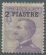 Italienische Post In Der Levante: 1908, 2 PIASTRE On 50c. Violet, Mint Original Gum Previously Hinge - Algemene Uitgaven