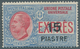 Italienische Post In Der Levante: 1922, Constantinople Issue, 15pi. On 30c. Blue/red Express Stamp, - Emissioni Generali