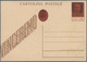 Italien - Ganzsachen: 1945, Lire 1,20 C. On 15 C. Green And Lire 1,20 On 30 C. Brown (both "VINCEREM - Postwaardestukken