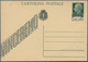 Italien - Ganzsachen: 1945, Lire 1,20 C. On 15 C. Green And Lire 1,20 On 30 C. Brown (both "VINCEREM - Interi Postali