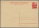 Italien - Ganzsachen: 1945, Stationery Card 10l. Red On Cream, Unused, Very Good Condition. Mi. 500, - Interi Postali