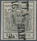 Österreich - Lombardei Und Venetien: 1850, 10 Cmi. Grau HP Type Ia (Erstdruck) SEIDENPAPIER 0,06 Mm - Lombardije-Venetië