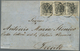 Österreich - Lombardei Und Venetien: 1857, 3 X 10 C Schwarz, Maschinenpapier, Alle Marken Vollrandig - Lombardo-Veneto
